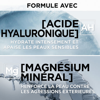 Crème Hydratant 24h Visage Homme Peau Sensible Magnesium Defense Hypoallergénique L'OREAL PARIS