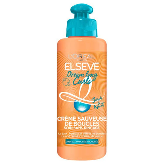 Crème Cheveux Sauveuse de Boucles Parfaites Sans Rinçage Anti-Frisottis Elseve L'OREAL PARIS le flacon de 200mL