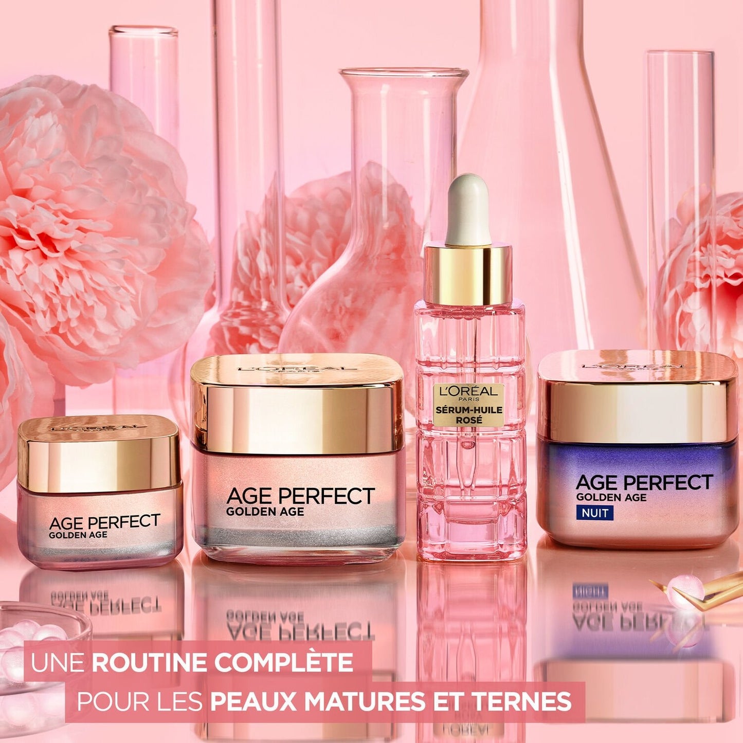 Sérum Visage Anti-Âge Huile Rosé Anti-Relâchement Nutrition, Vitalité & Éclat Age Perfect Golden Âge L'OREAL PARIS
