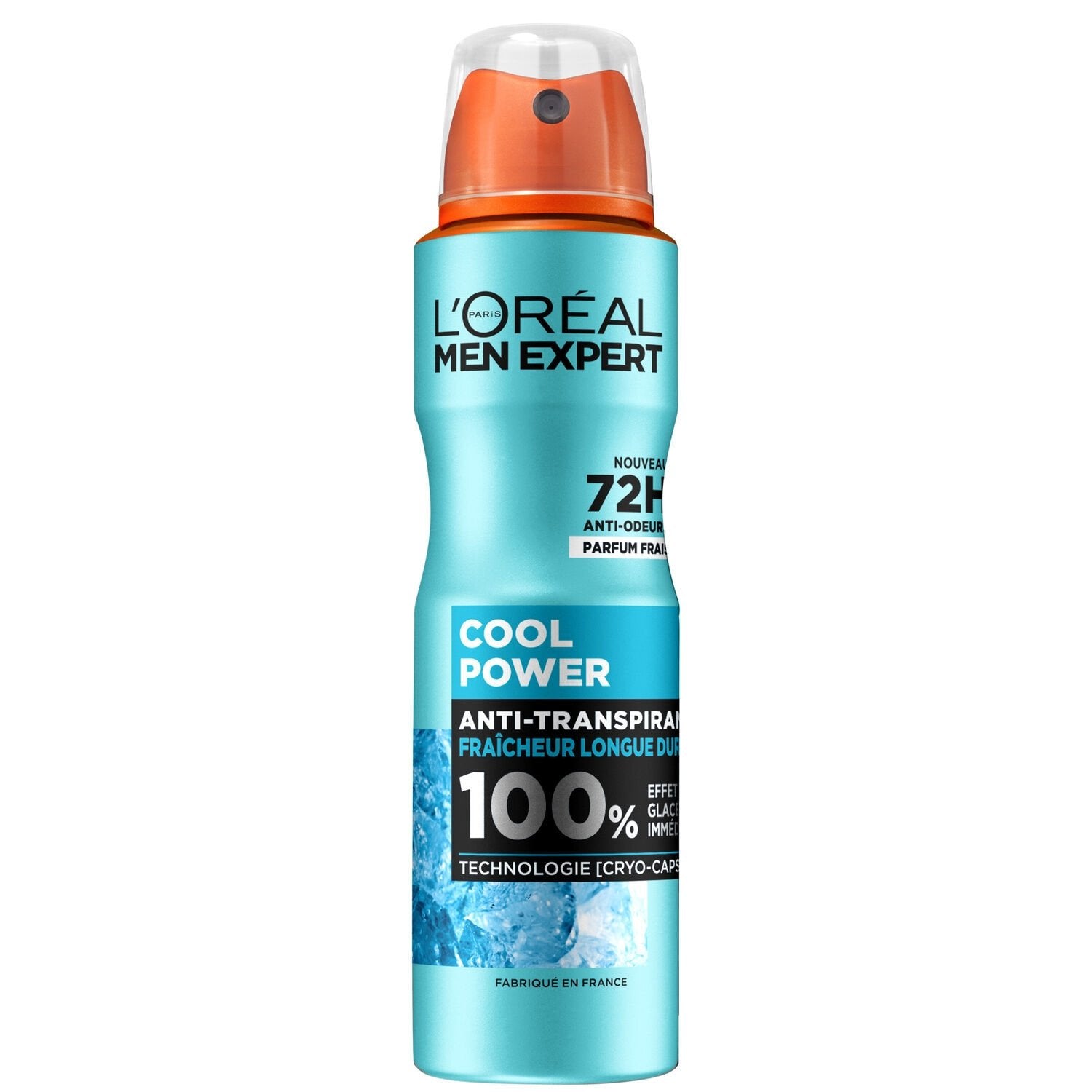 Déodorant Spray Homme Frais Cool Power 72h MEN EXPERT le flacon de 150mL