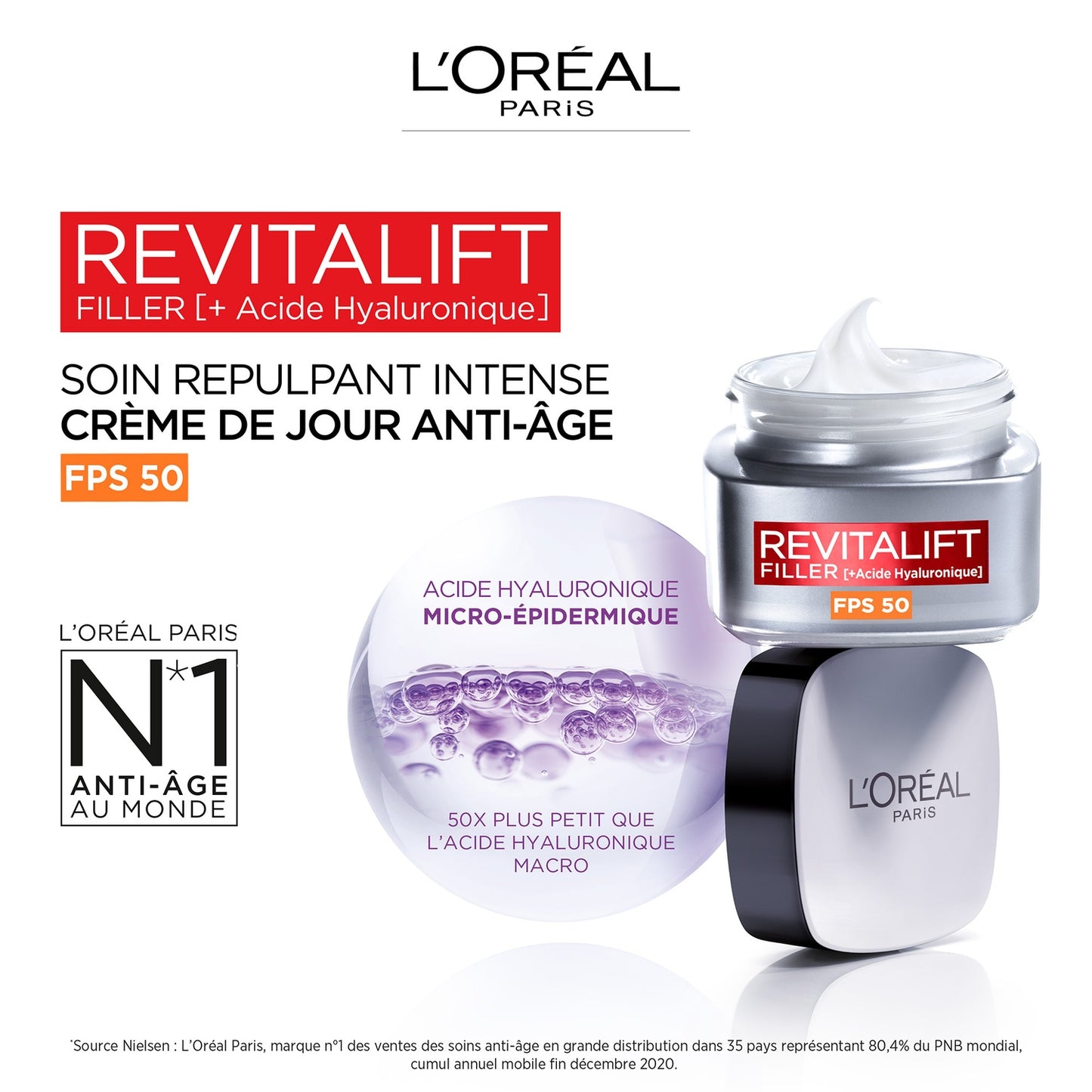 Soin Visage Repulpant Intense Anti-Âge Fps 50 Revitalift Filler L'OREAL PARIS