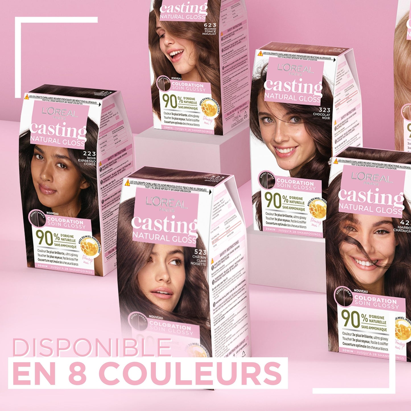 Coloration Cheveux 123 Noir Ganache Casting Natural Gloss L'OREAL PARIS
