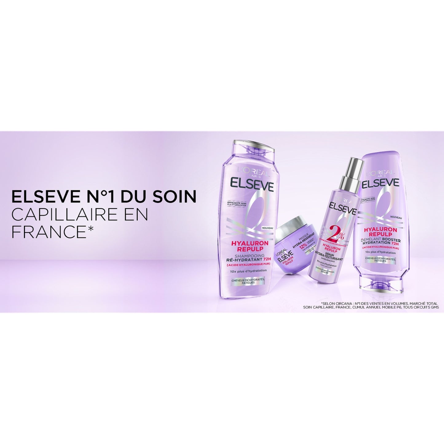 ELSEVE 72h Re-Hydrating Shampoo Enriched with Hyaluronic Acid