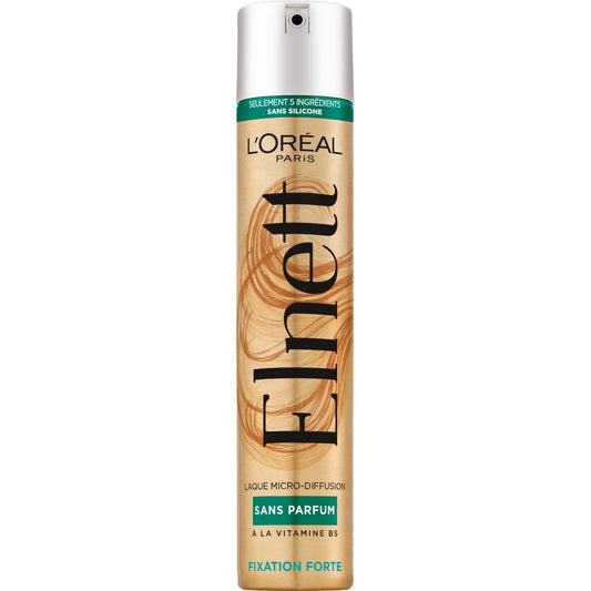 Laque Fixation Forte à la Vitamine B5 Sans Parfum Elnett L'OREAL PARIS le flacon de 300mL