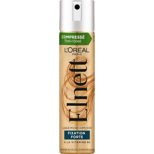 Laque Fixation Forte à la Vitamine B5 Compressé Elnett L'OREAL PARIS le flacon de 75mL