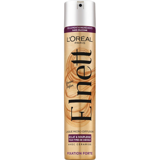 Laque Eclat et Souplesse à la Céramide Fixation Forte Elnett L'OREAL PARIS le flacon de 300mL