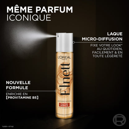 Laque Nutrition Cheveux Secs et Abîmés à l'Huile d'Argan Elnett L'OREAL PARIS