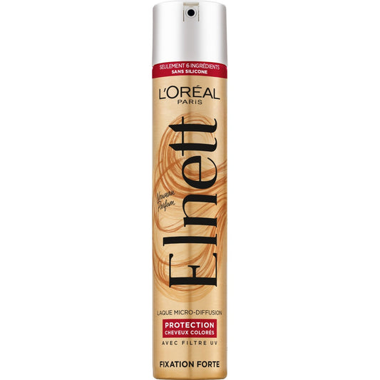 Laque Fixation Forte Protection Cheveux Colorés avec Filtre Uv Elnett L'OREAL PARIS le flacon de 300mL