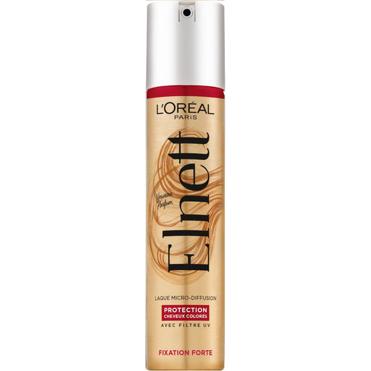 Laque Fixation Forte Protection Cheveux Colorés avec Filtre Uv Elnett L'OREAL PARIS le flacon de 200mL