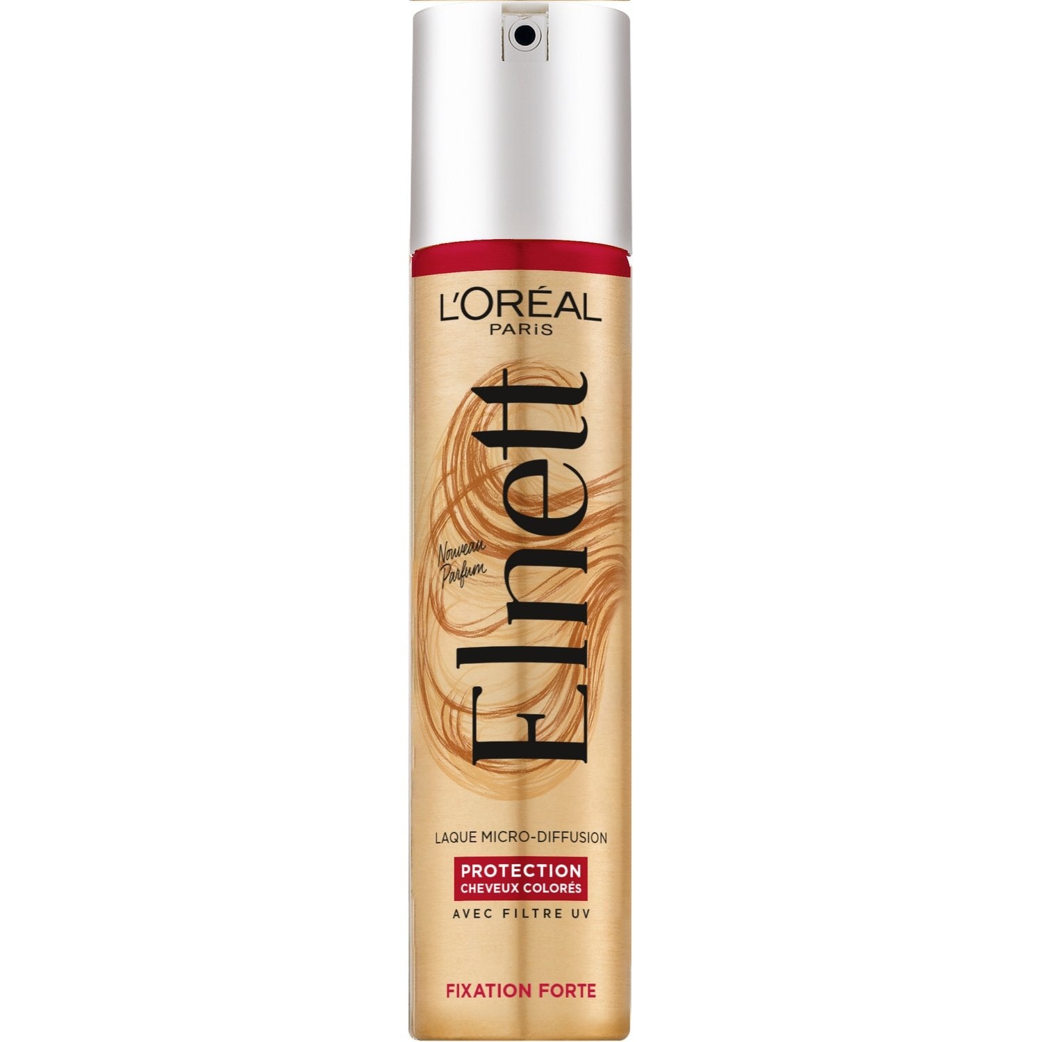 Laque Fixation Forte Protection Cheveux Colorés avec Filtre Uv Elnett L'OREAL PARIS le flacon de 200mL