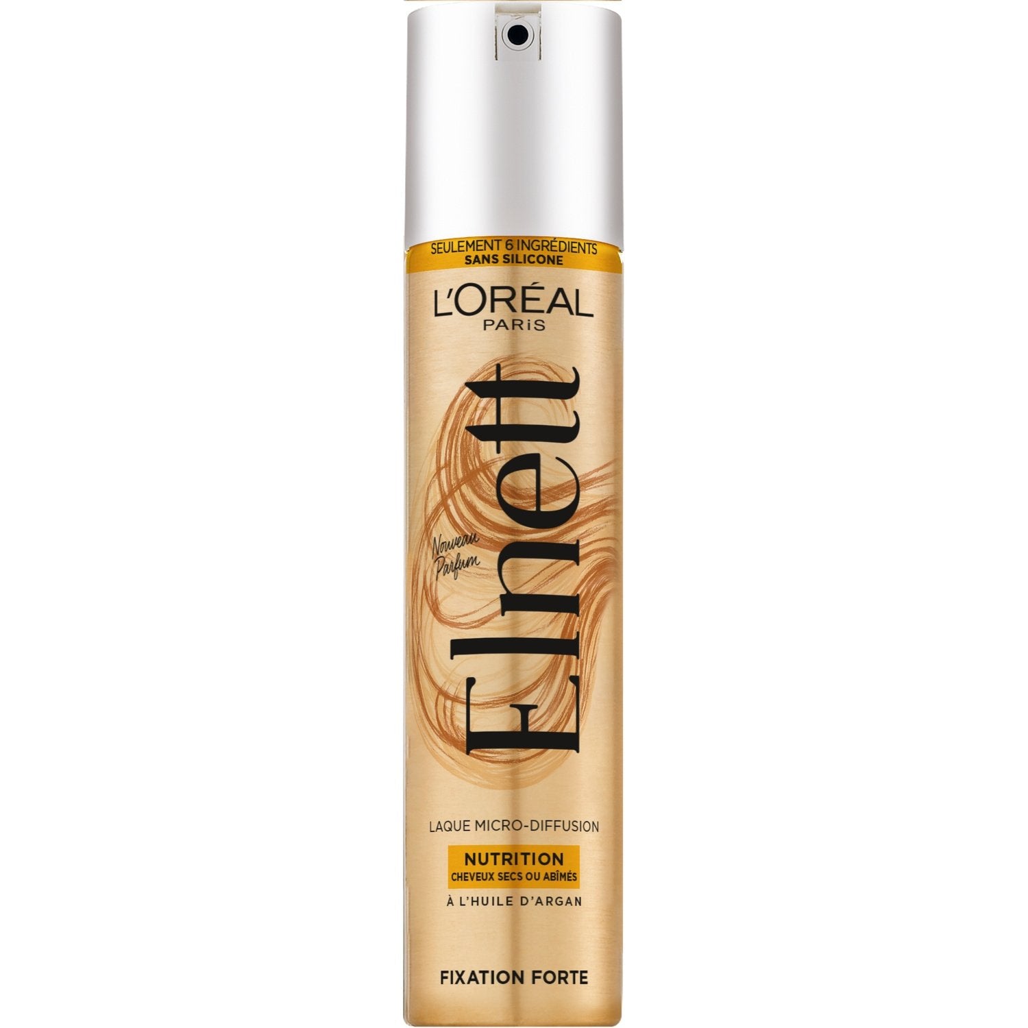 Laque Nutrition Huile d'Argan Fixation Forte Micro-Diffusion Elnett L'OREAL PARIS le flacon de 200mL