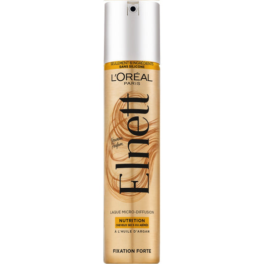 Laque Nutrition Huile d'Argan Fixation Forte Micro-Diffusion Elnett L'OREAL PARIS le flacon de 200mL