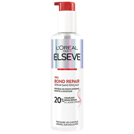 Après-Shampoing Réparateur Cheveux Abîmés Acide Citrique Sans Rinçage Elseve L'OREAL PARIS le flacon-pompe de 150mL