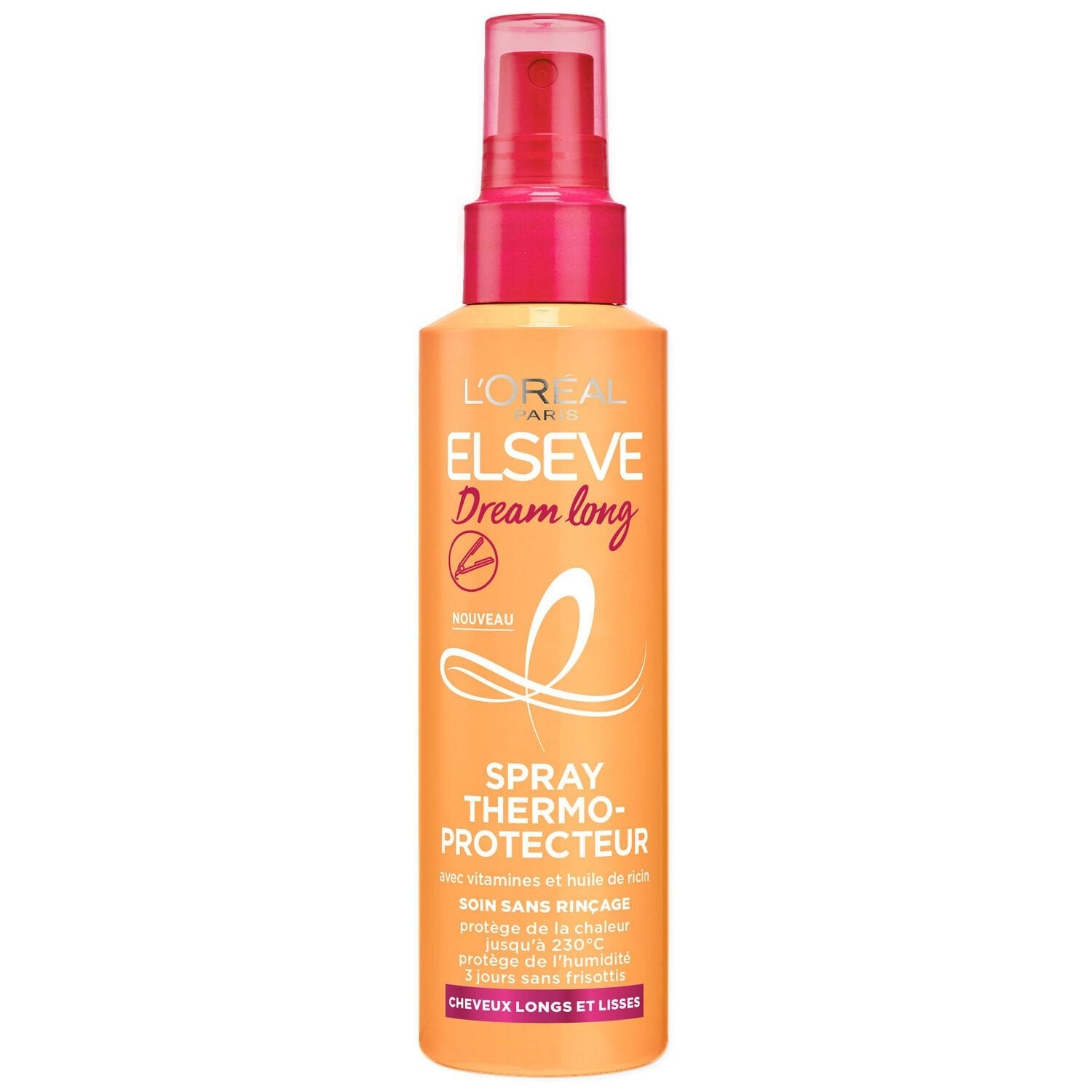 Soin Cheveux Thermo Protecteur Lissant Cheveux Longs Elseve L'OREAL PARIS le spray de 150mL