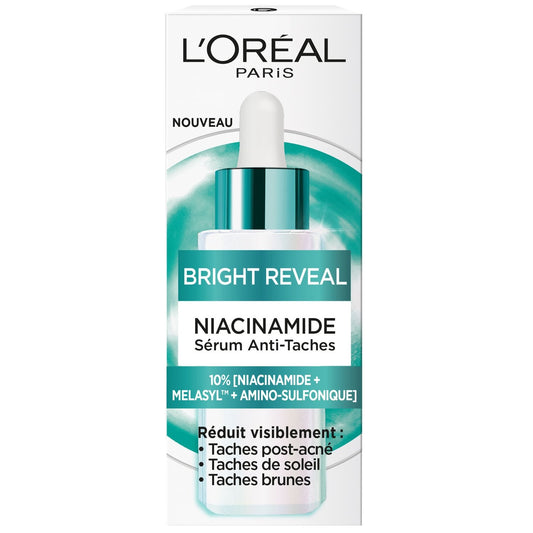 Sérum Visage Anti-Tâches Niacinamide Bright Reveal L'OREAL PARIS le flacon de 30mL