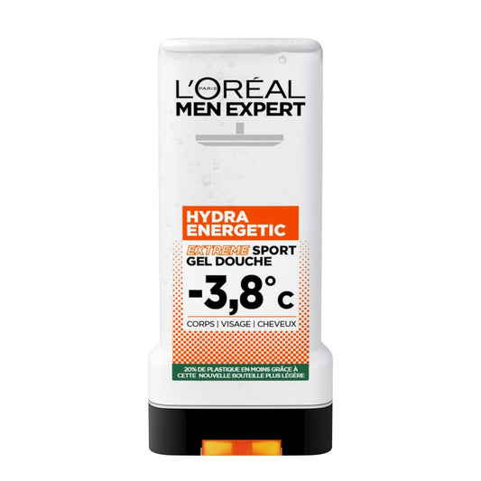 Gel Douche Homme Corps Visage Cheveux Sensation de Fraîcheur Extreme Sport 3. 8°c Freshness Activator L'OREAL PARIS le flacon de 300mL