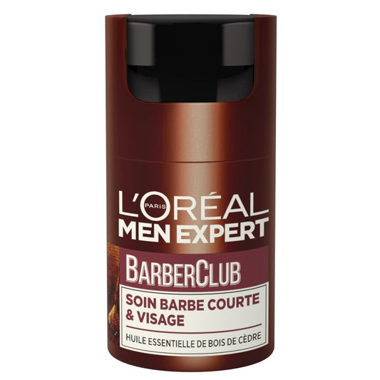 Soin Visage Barbe Courte Homme Huile Essentielle de Bois de Cèdre Barber Club Men Expert L'OREAL PARIS le flacon de 50mL