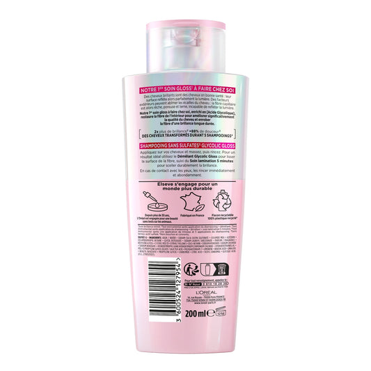 Shampoing Glycolic Gloss pour Cheveux ternes et poreux ELSEVE 