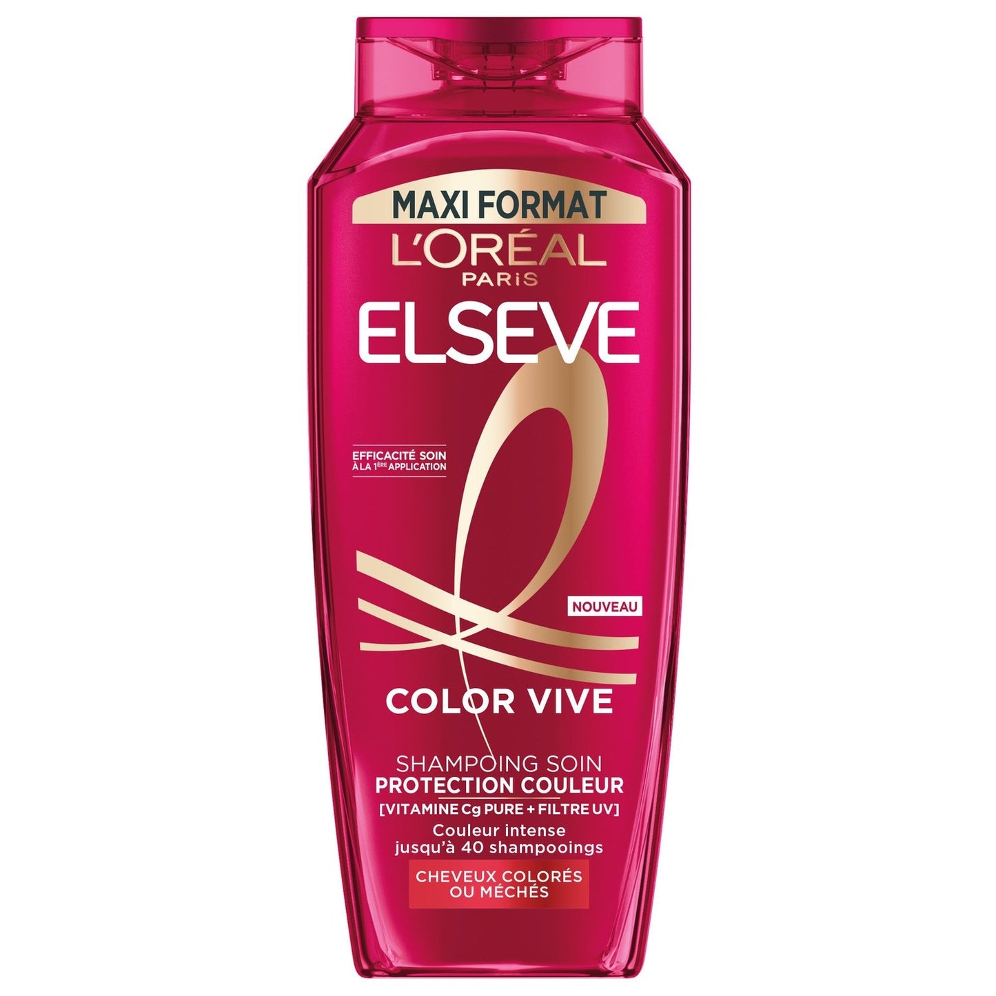 Shampoing Protection Couleur Cheveux Colorés Ou Méchés Vitamine Cg Filtre Uv Elseve L'OREAL PARIS
