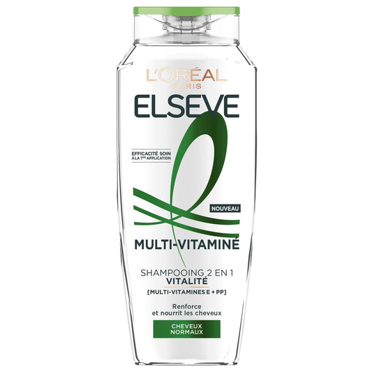Vitality Shampoo Enriched with Multi-Vitamins E and Pp for Normal Hair Elseve L'OREAL PARIS