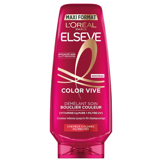 Après-Shampoing Démêlant Soin Bouclier Couleur Cheveux Colorés Elseve L'OREAL PARIS le flacon de 400mL