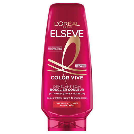 Après-Shampoing Démêlant Cheveux Colorés Vitamine Cg Pure et Filtre Uv Elseve L'OREAL PARIS le flacon de 250mL