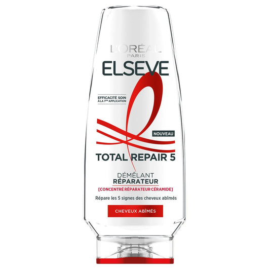 Après-Shampoing Démêlant Réparateur Cheveux Abîmés Concentré Réparateur Céramide Elseve L'OREAL PARIS le flacon de 250mL