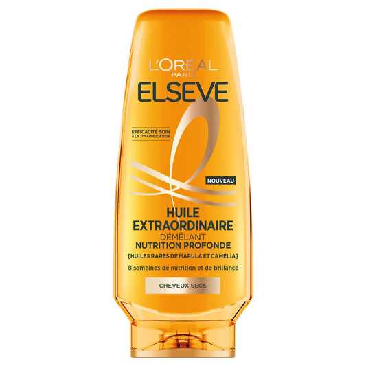 Après-Shampoing Nourrissant Démêlant Cheveux Secs Huiles de Marula et Camélia Elseve L'OREAL PARIS le flacon de 200mL