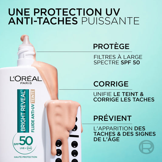 L'OREAL PARIS Bright Reveal Light Tint Anti-Dark Spot Face Sunscreen SPF 50
