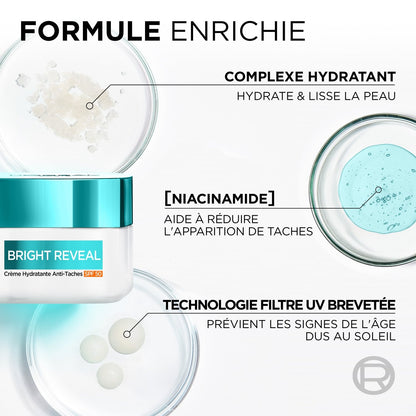 Soin Visage Bright Reveal Crème Hydratant Anti Tâches SPF50 L'OREAL PARIS