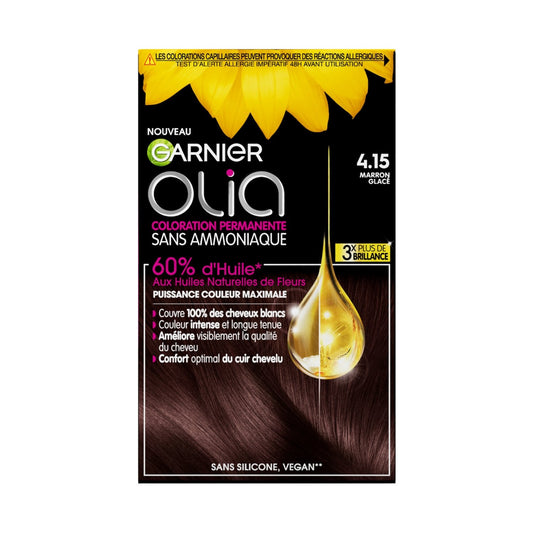 OLIA Ammonia-Free Permanent Hair Color 4.15 Iced Brown