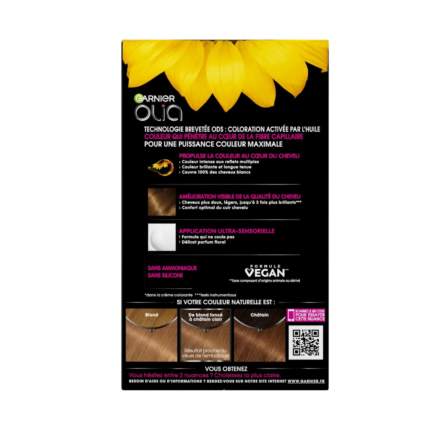 Coloration Permanente Sans Amoniaque 7. 0 Blond Foncé Olia GARNIER