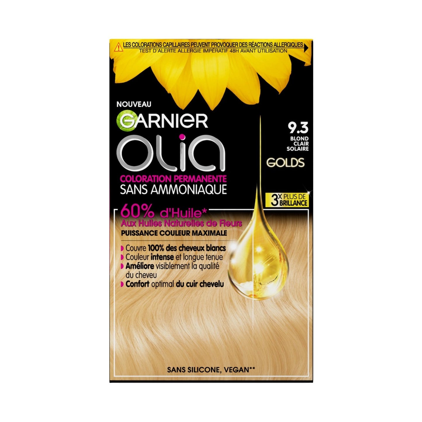 OLIA Ammonia-Free Permanent Hair Color 9.3 Light Solar Blonde