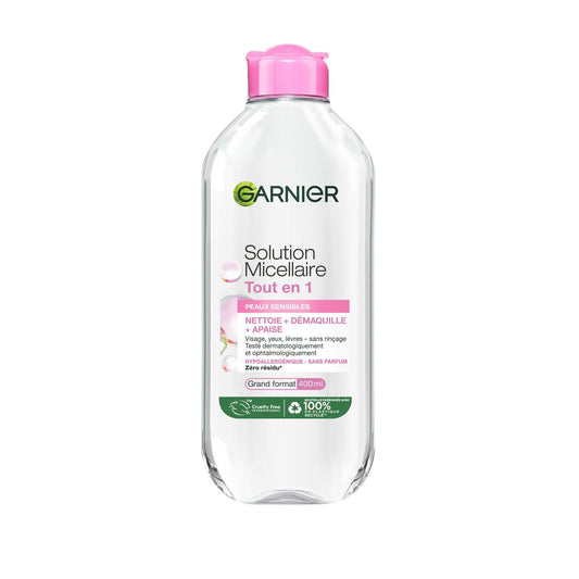 Eau Micellaire Tout en 1 Peaux Sensibles GARNIER Le flacon de 400ml
