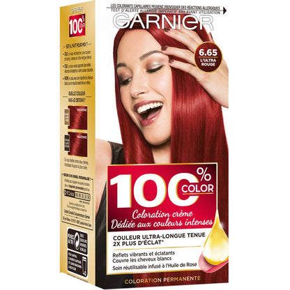 Permanent Hair Color 6.65 Ultra Red 100% COLOR