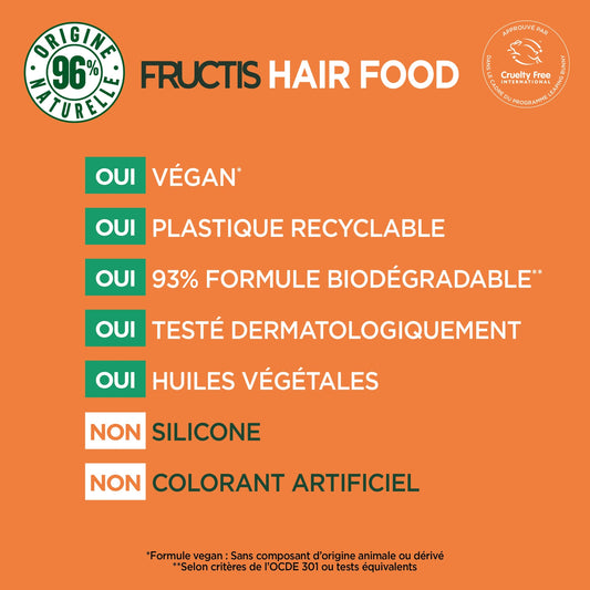 GARNIER Vegan Frustis Papaya Repair Shampoo for Damaged Hair
