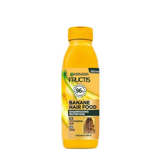 Shampoing Nourrissant Cheveux Secs Banane Vegan Gamme Hair Food GARNIER le flacon de 350mL