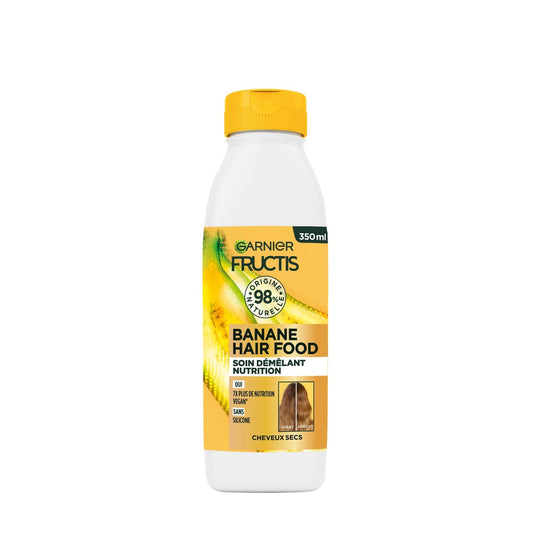 Après-Shampoing Nourrissant Cheveux Secs Banane Vegan Hair Food GARNIER Le flacon de 350ml