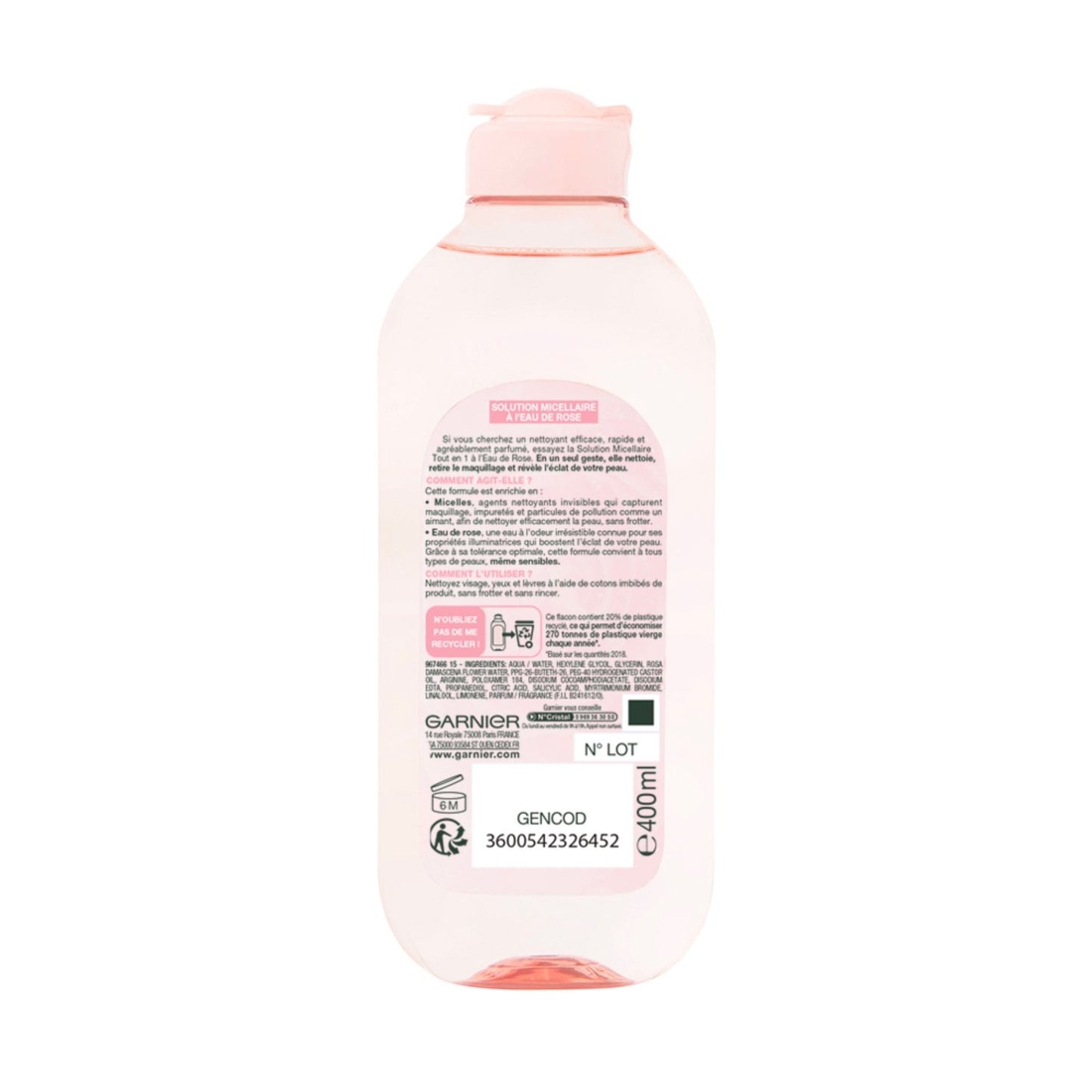 GARNIER Micellar Water Rose Water All in 1 Dull Skin