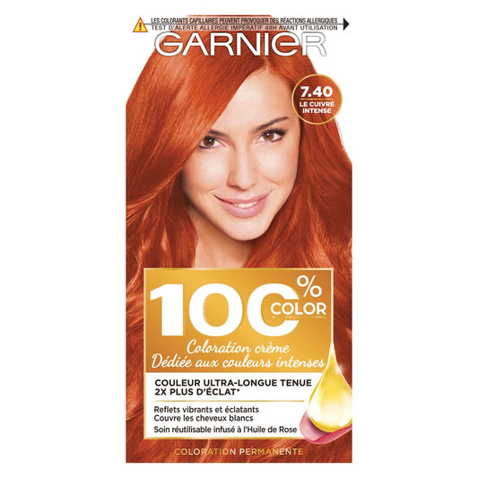 Permanente Haarfarbe 7.40 Intensives Kupfer 100% FARBE