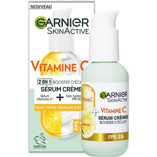 Sérum Visage 2 en 1 Vitamine C Booster d'Eclat GARNIER le flacon de 30mL