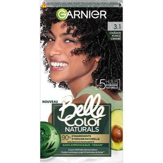 Permanente Haarfarbe 3.1 Dunkelaschbraun BELLE COLOR