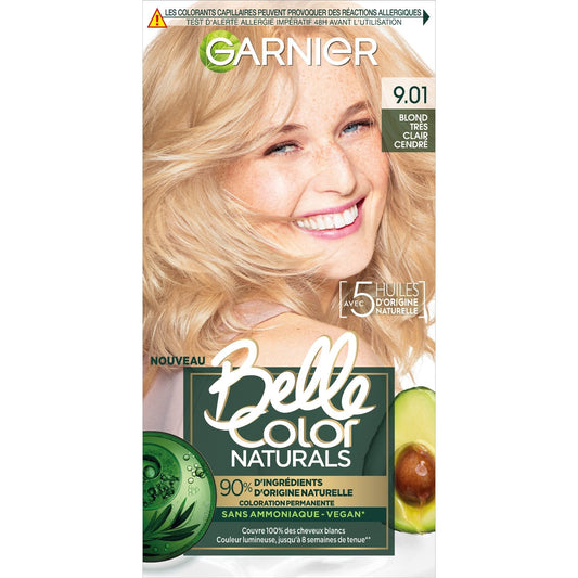 Permanente Haarfarbe 9.01 Sehr helles Aschblond BELLE COLOR NATURALS