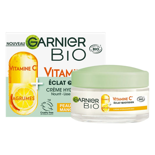 Crème Visage Hydratante Bio Vitamine C GARNIER le pot de 50mL