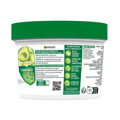 GARNIER Body Super Food Nourishing and Repairing Avocado Body Cream for Dry and Very Dry Skin
