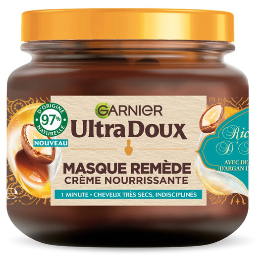 Masque Disciplinant Argan Amande Cheveux Très Secs GARNIER le pot de 340mL