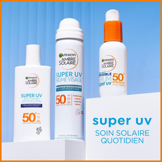 Sonnenschutz-Gesichtsserum Spf 50+ Unsichtbare Anti-Aging Anti-Dunkle Flecken Super Uv AMBRE SOLAIRE