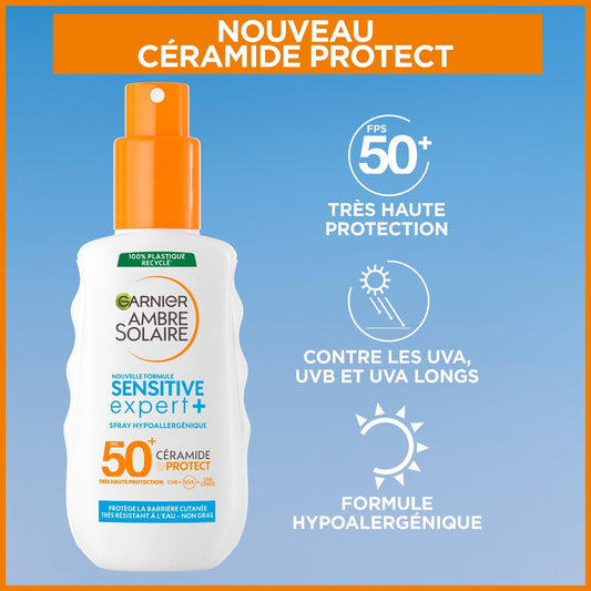 Adult Body Sun Mist SPF 50+ Hypoallergenic Sensitive Expert+ AMBRE SOLAIRE