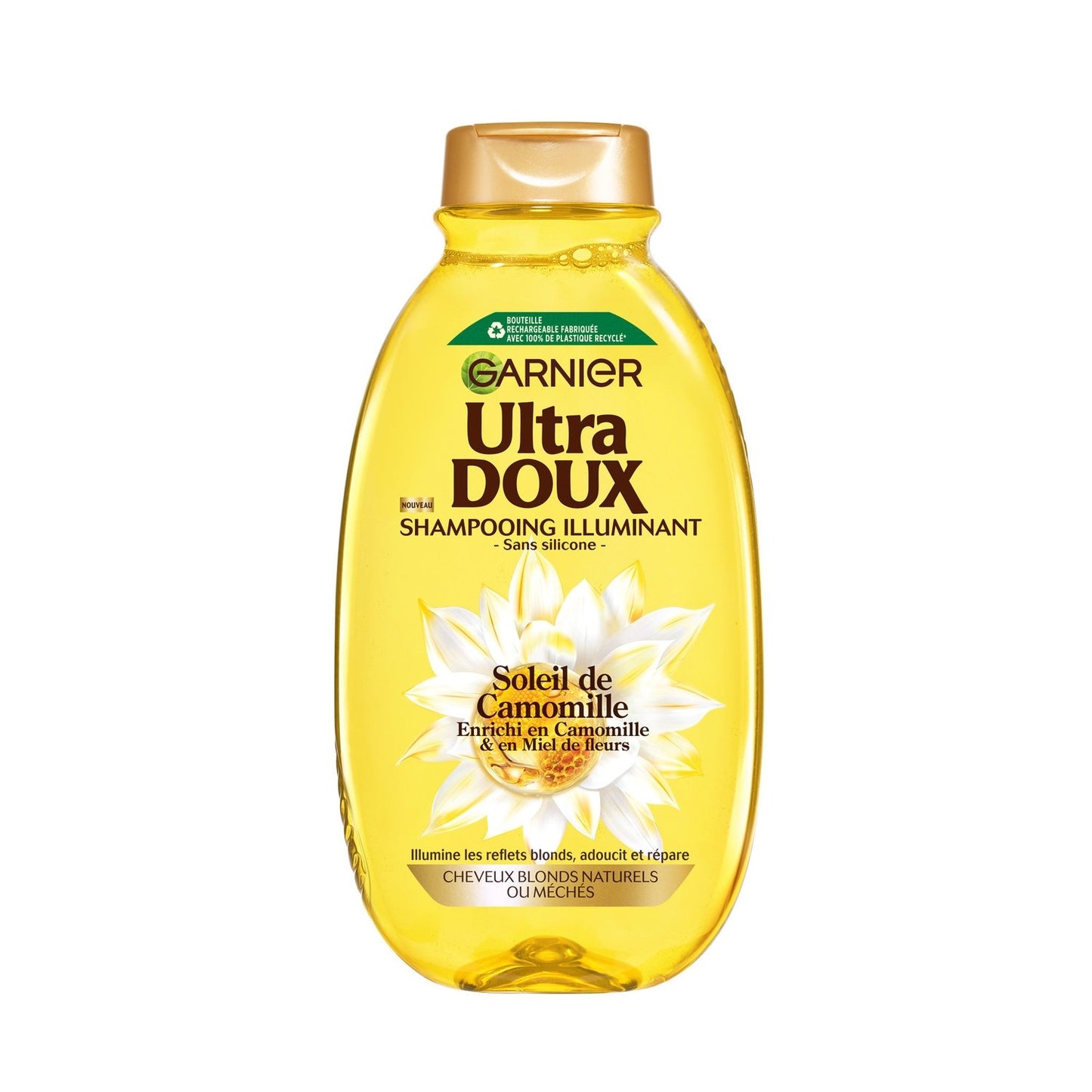 GARNIER Ultra Gentle Illuminating Shampoo for Blonde Hair with Chamomile and Flower Honey