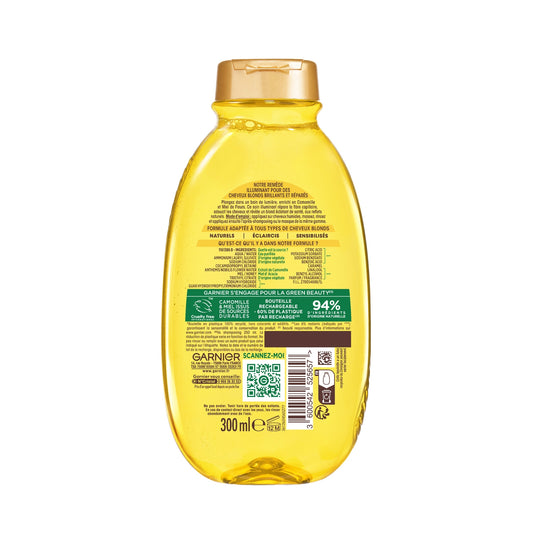 Shampoing Illuminant Cheveux Blonds Camomille et Miel de Fleurs Ultra Doux GARNIER